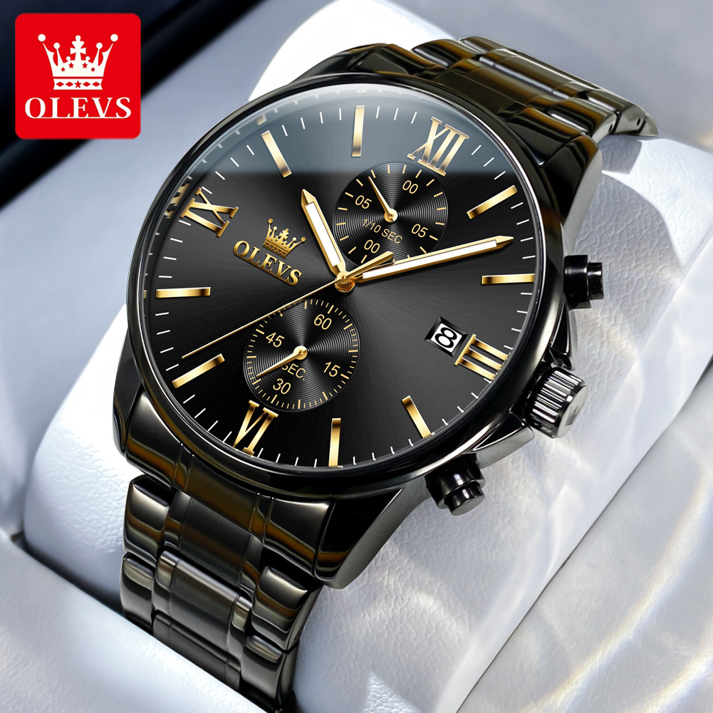 Luxury Watch Exhibition - OLEVS 2886 Classic Black Quartz Watch