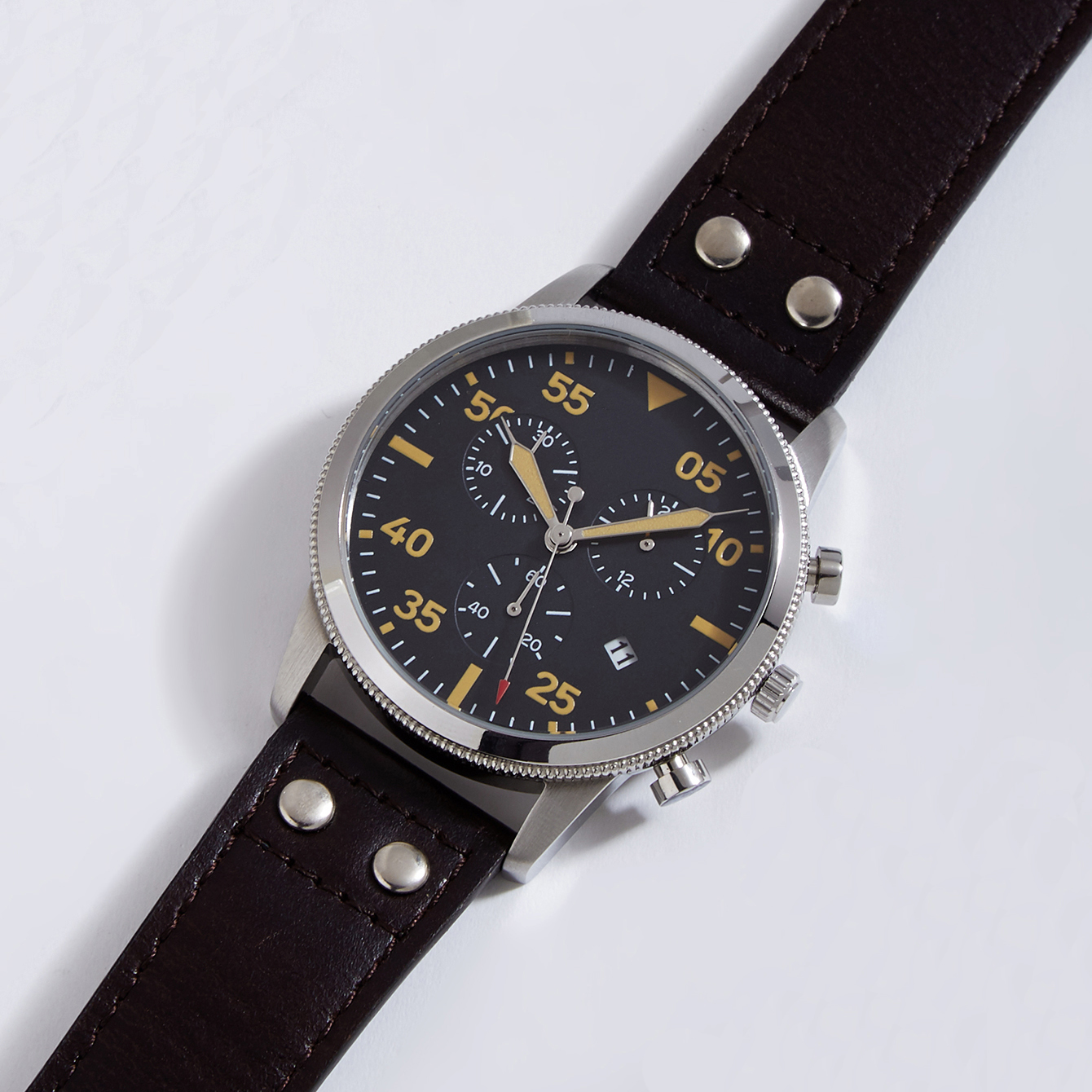 Chronograph Flyback Watch - Chronograph Watches 42mm Pilot Japanese JS05
