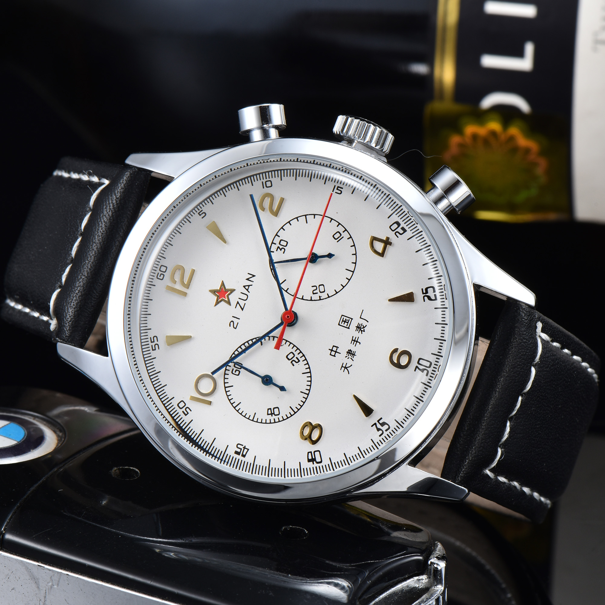Chronograph Flyback Watch - Montres pour hommes 1963 pilote montre