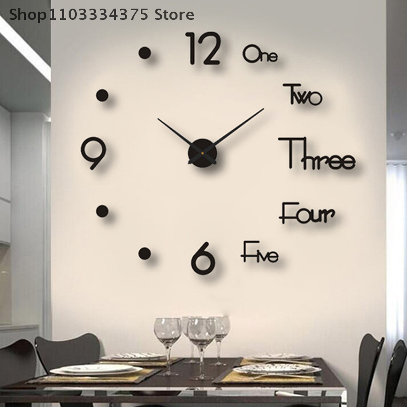 Luxury Watch Wall Clock - 3D Wall Clock Mirror Wall Stickers