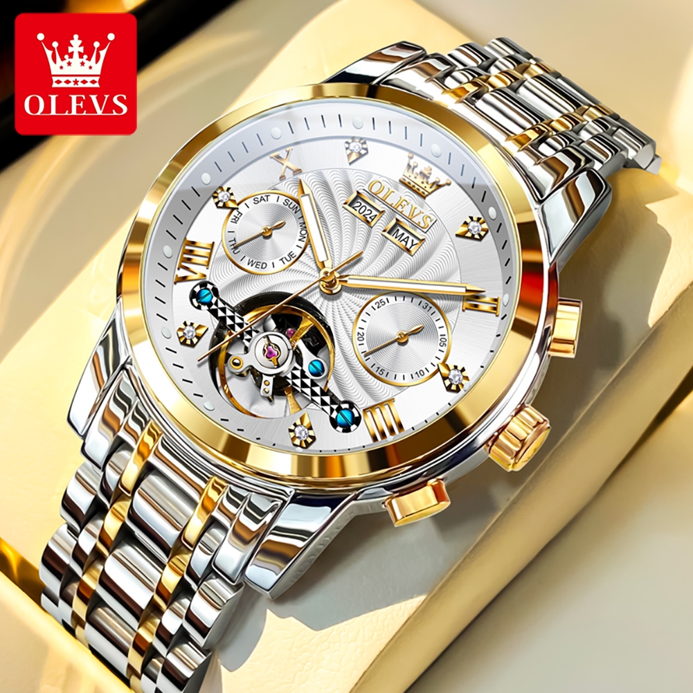 Chronograph Flyback Watch - OLEVS 7088 Original Luxury Brand Men's