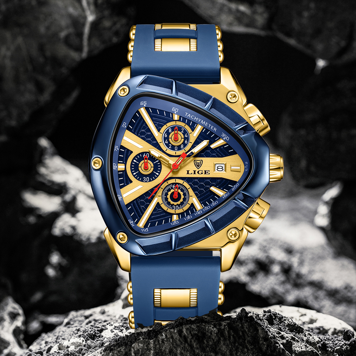 LIGE Military Men Watch Fashio - Watch Triangle Luxury reseña y precio