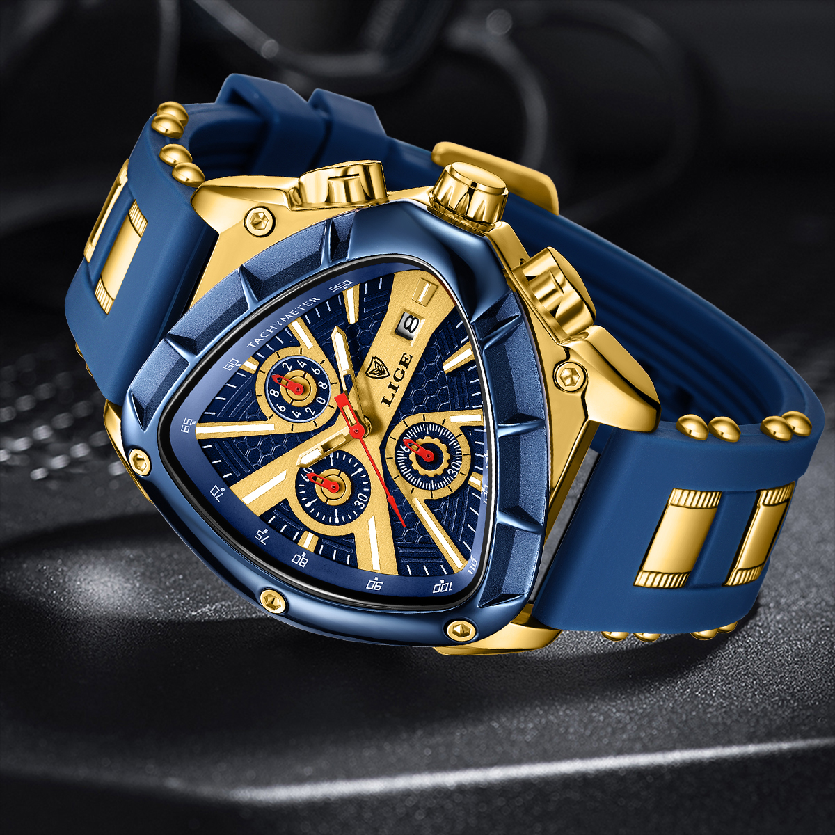 LIGE Military Men Watch Fashio - Watch Triangle Luxury reseña y precio