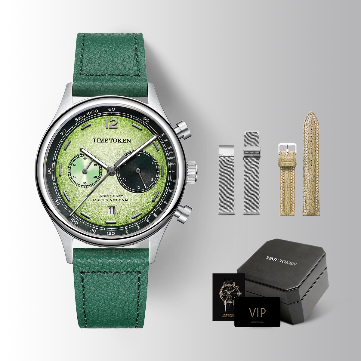 TIME TOKEN Unique Watermelon D - Chronograph Flyback Watch reseña y precio