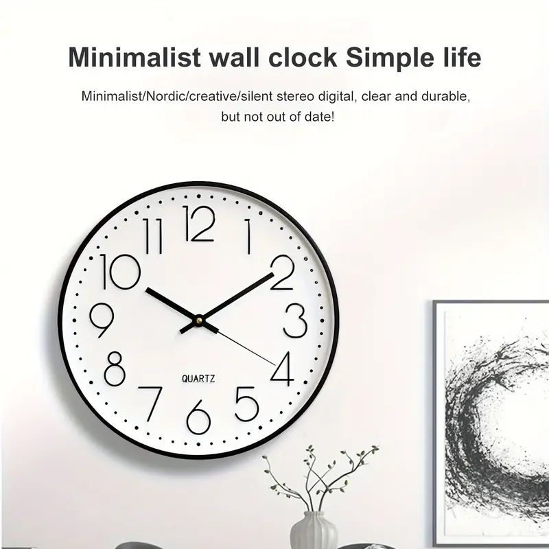 8 Inch Mute Wall Clock Simple  - Luxury Watch Wall Clock reseña y precio