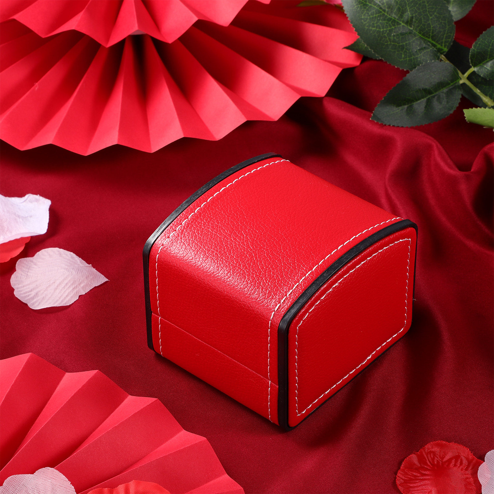 PU Flip Watch Box Single Clams - Luxury Watch Holder For Men reseña y precio