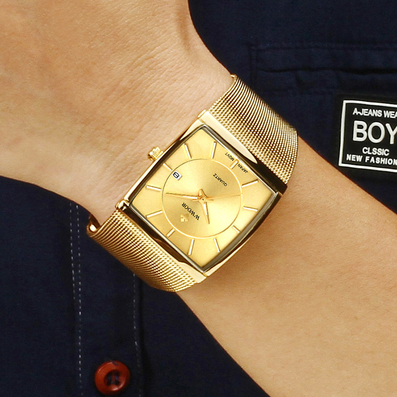Wwoor Brand Luxury Gold Men Sq - Luxury Watch Japan Brand reseña y precio