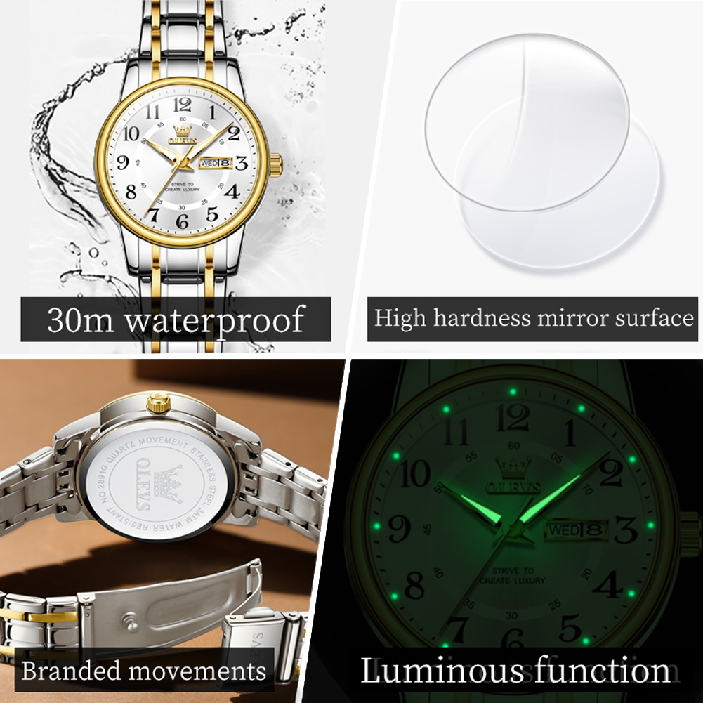 OLEVS 2891 Luxury Brand Fashio - Luxury Watch Exhibition reseña y precio