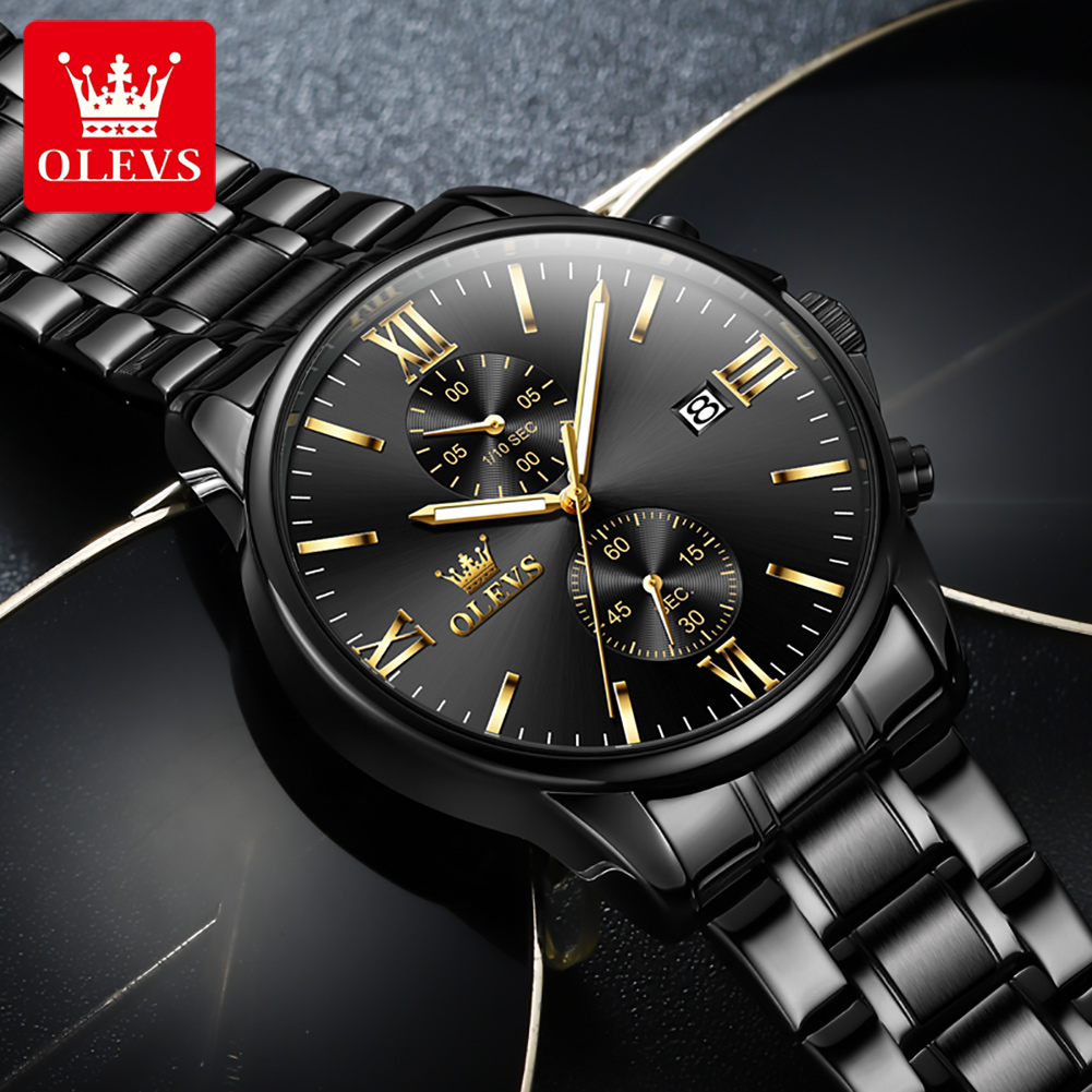 OLEVS 2886 Classic Black Quart - Luxury Watch Exhibition reseña y precio