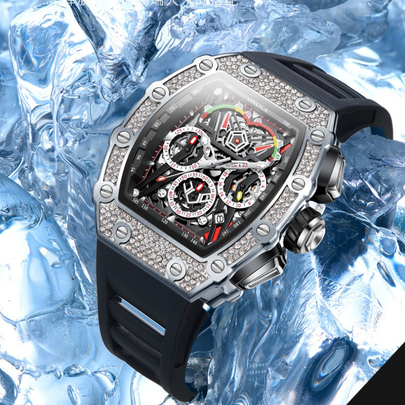 ONOLA 6827D Luxury Wine Barrel - Chronograph Flyback Watch reseña y precio