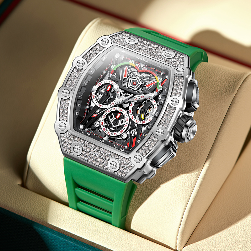 ONOLA 6827D Luxury Wine Barrel - Chronograph Flyback Watch reseña y precio