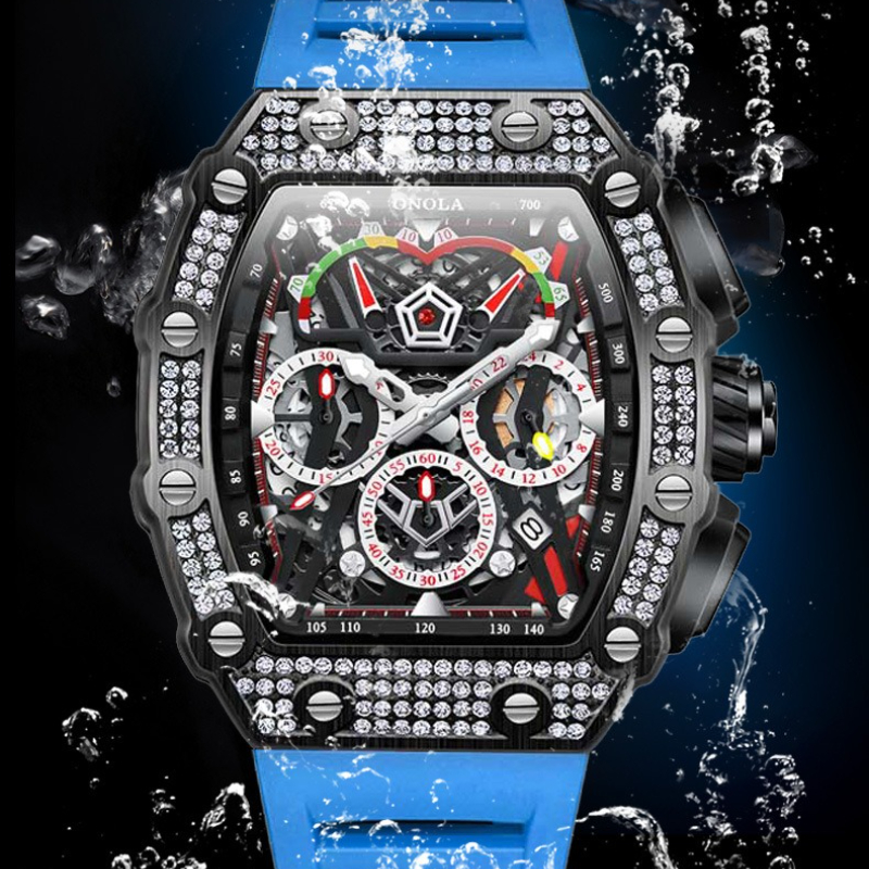 ONOLA 6827D Luxury Wine Barrel - Chronograph Flyback Watch reseña y precio