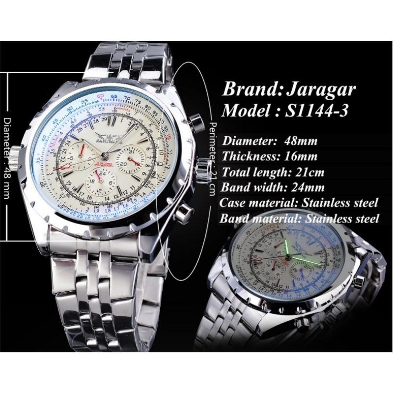 JARAGAR 212 Elegant Automatic  - Chronograph Flyback Watch reseña y precio