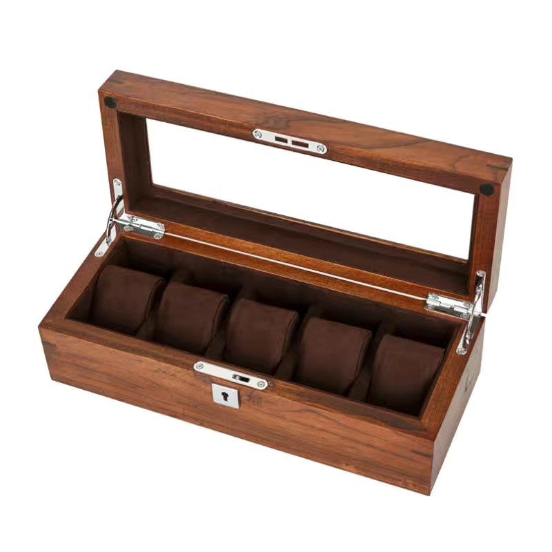 5 Slots Solid Wood Watch Box O - Luxury Watch Holder For Men reseña y precio