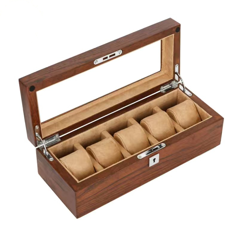 5 Slots Solid Wood Watch Box O - Luxury Watch Holder For Men reseña y precio