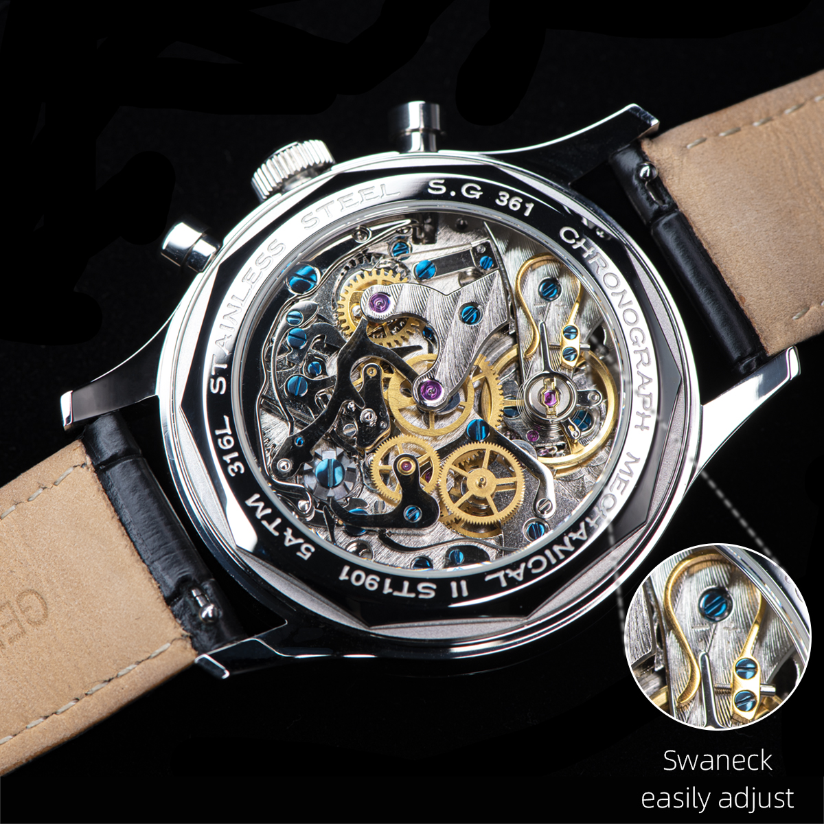 40mm Men Army Watch 1963 Pilot - Chronograph Flyback Watch reseña y precio