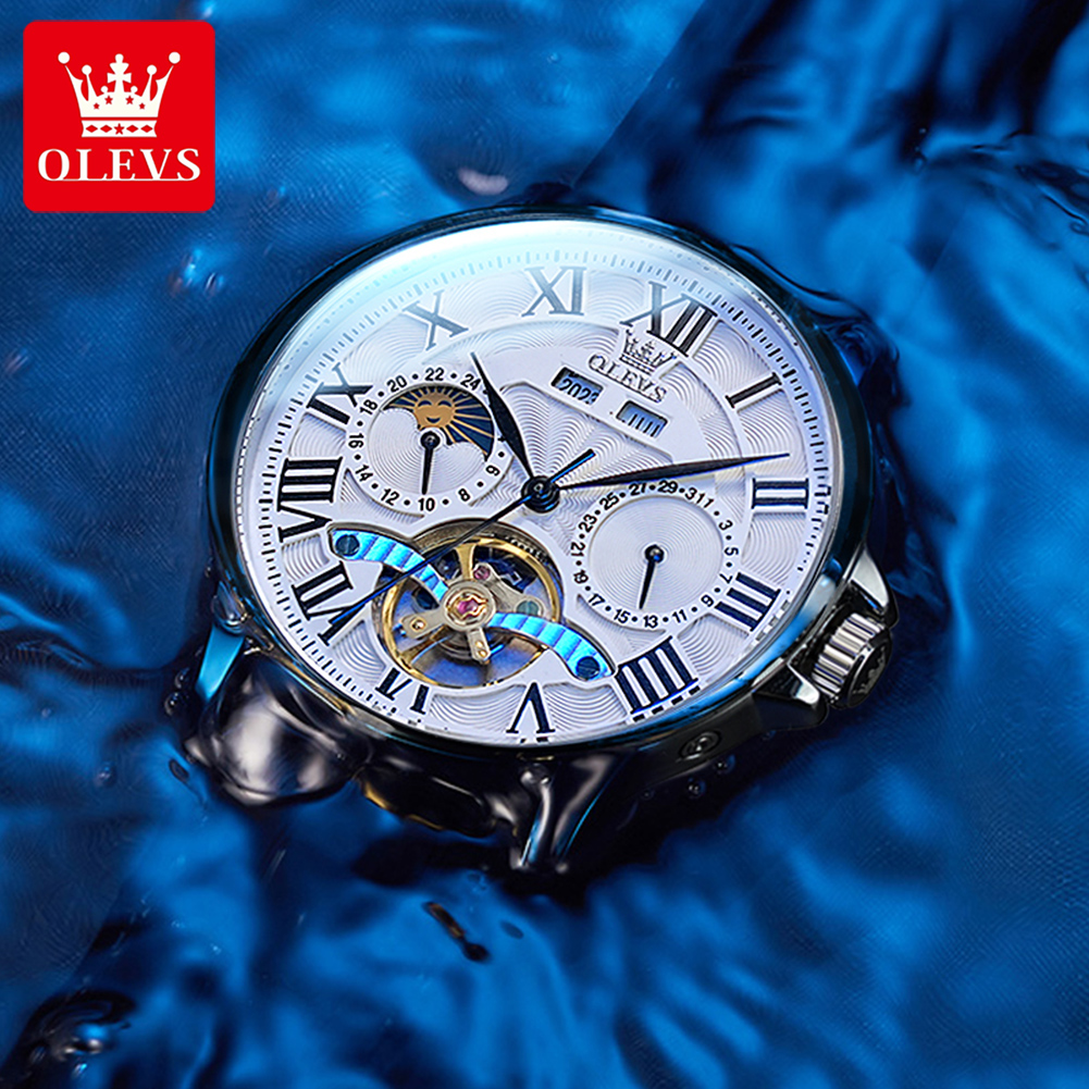 OLEVS 7013 Automatic Men Watch - Chronograph Flyback Watch reseña y precio