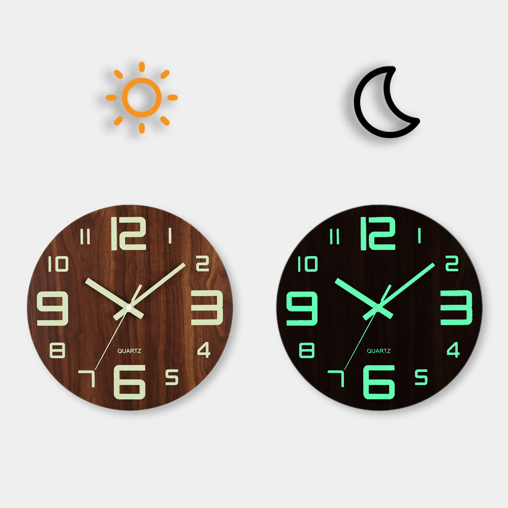 12 Inch Luminous Wall Clock Wo - Luxury Watch Wall Clock reseña y precio