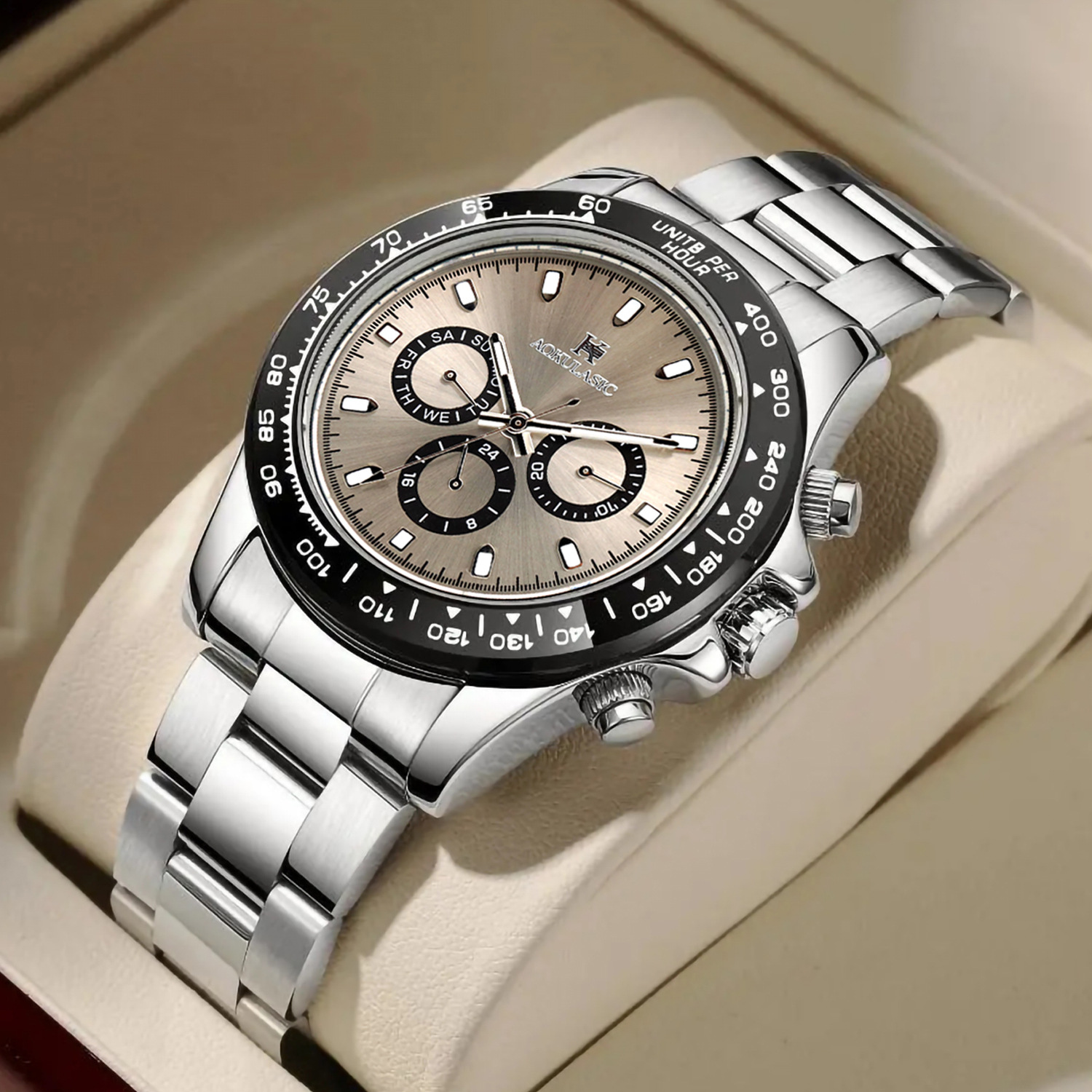 Men Brand Mechanical Watch Wat - Chronograph Flyback Watch reseña y precio