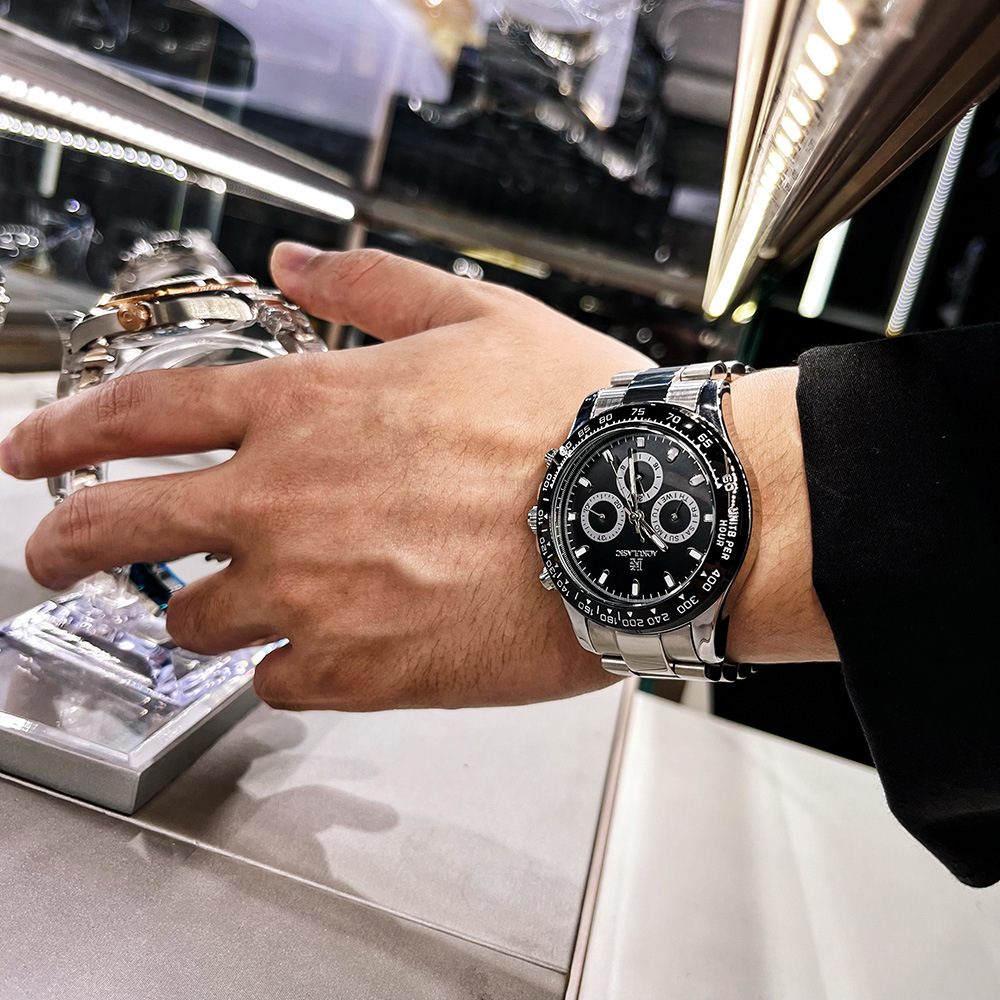 Men Brand Mechanical Watch Wat - Chronograph Flyback Watch reseña y precio