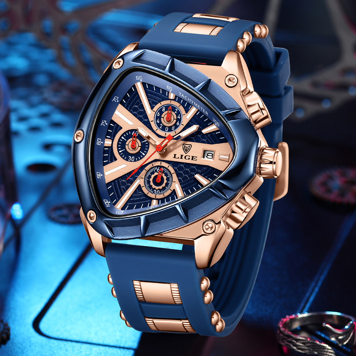LIGE Luxury Fashion Quartz Man - Watch Triangle Luxury reseña y precio