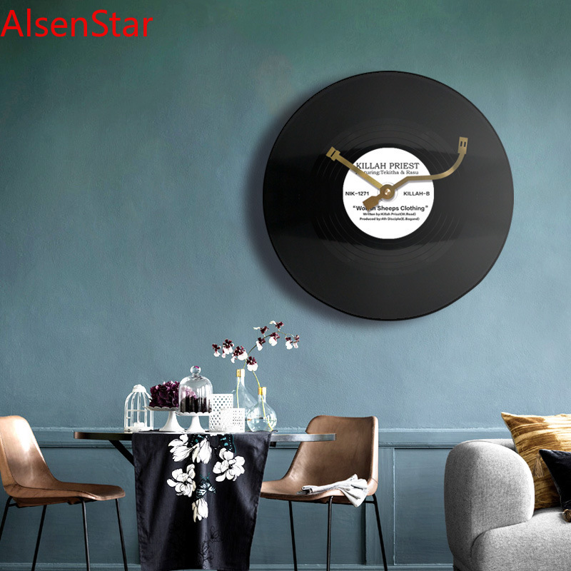 12 Inches Vinyl Record Retro C - Luxury Watch Wall Clock reseña y precio