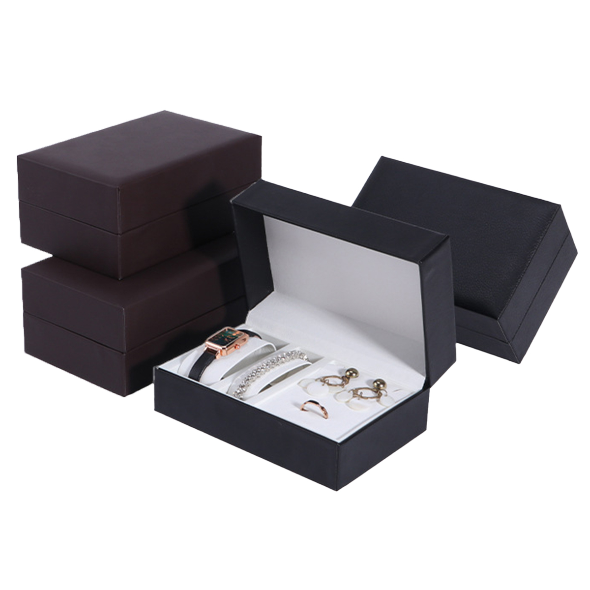 Luxury Pu Leather Watch Box Wo - Luxury Watch Holder For Men reseña y precio
