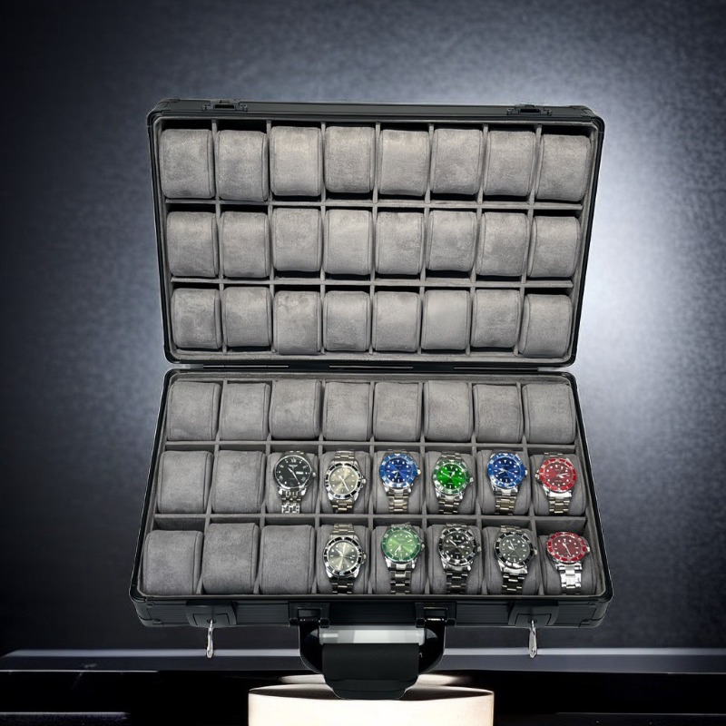 Aluminum Green Watch Box Mens  - Luxury Watch Holder For Men reseña y precio