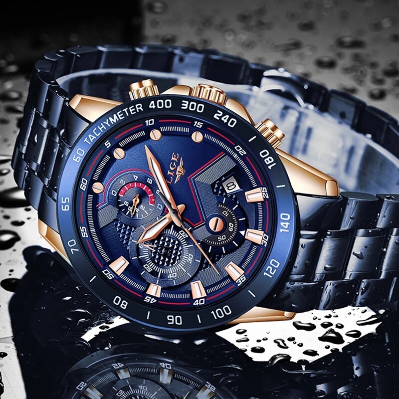 LIGE New Fashion Watches Men S - Luxury Watch Exhibition reseña y precio