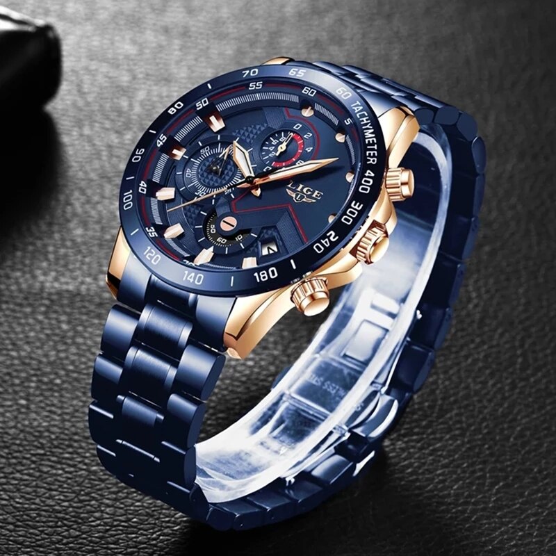 LIGE New Fashion Watches Men S - Luxury Watch Exhibition reseña y precio