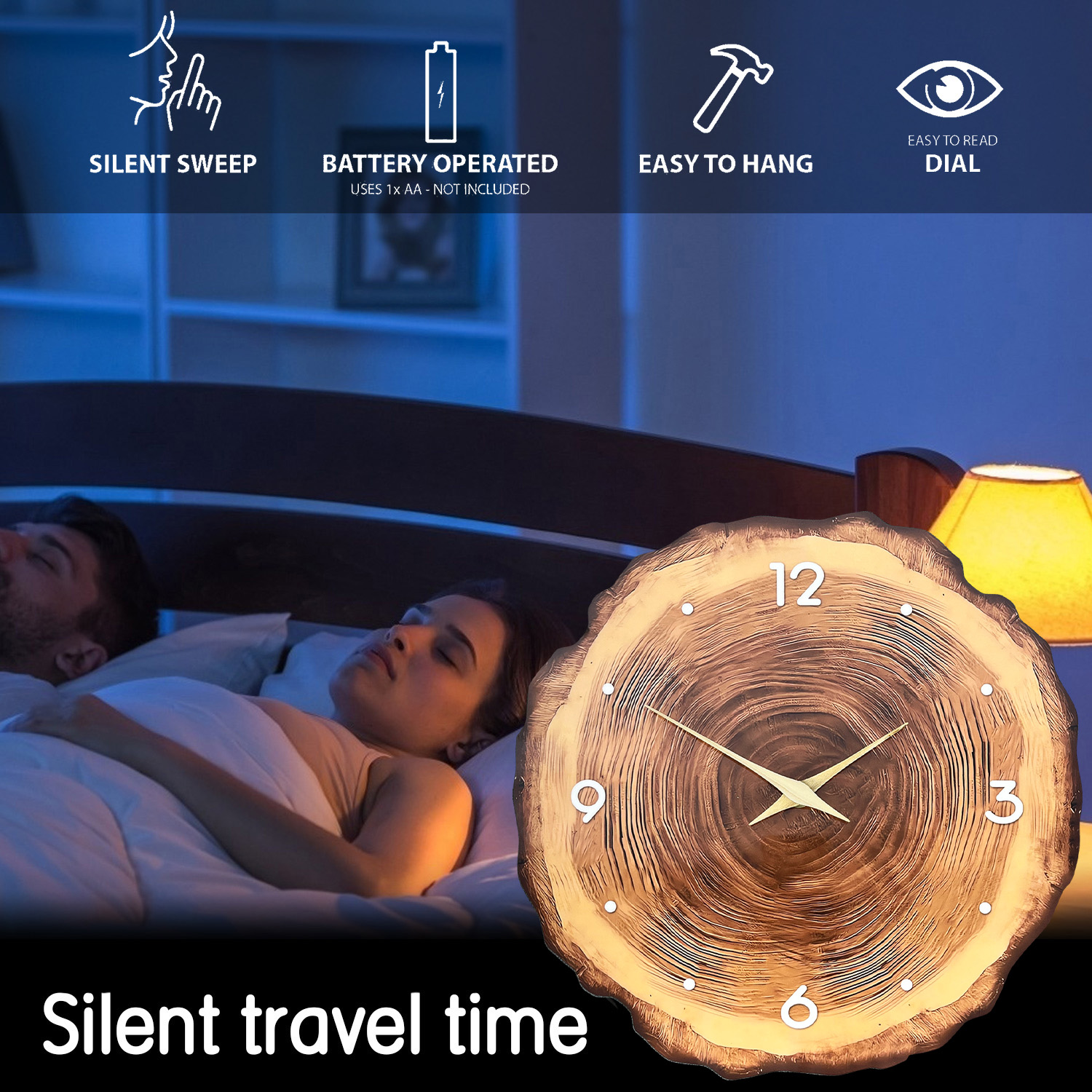 1pc wooden ring veneer wall cl - Luxury Watch Wall Clock reseña y precio
