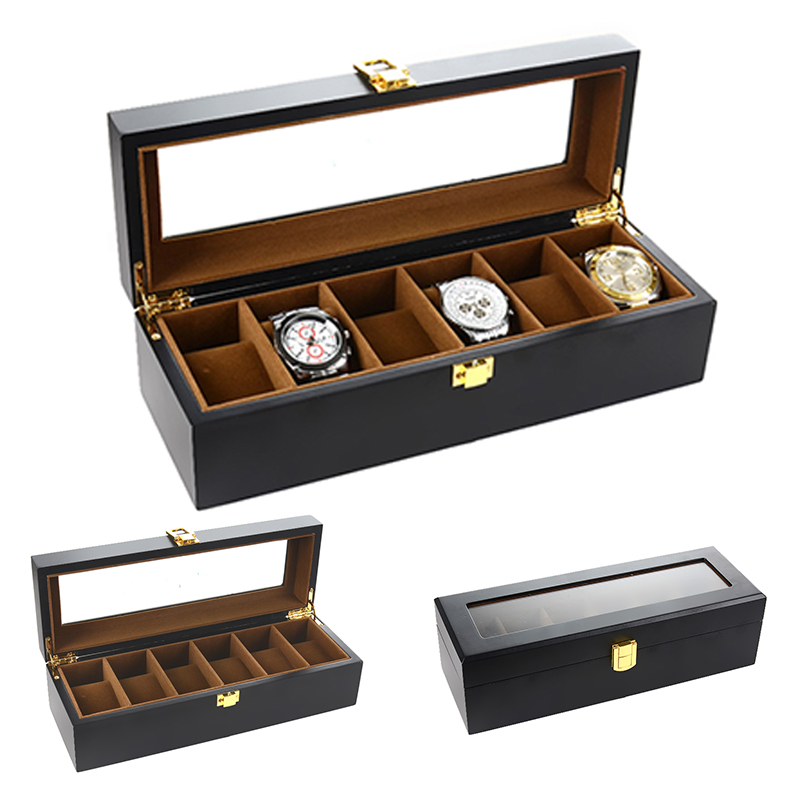 Wooden 6/10/12 Grids Luxury Wa - Luxury Watch Holder For Men reseña y precio