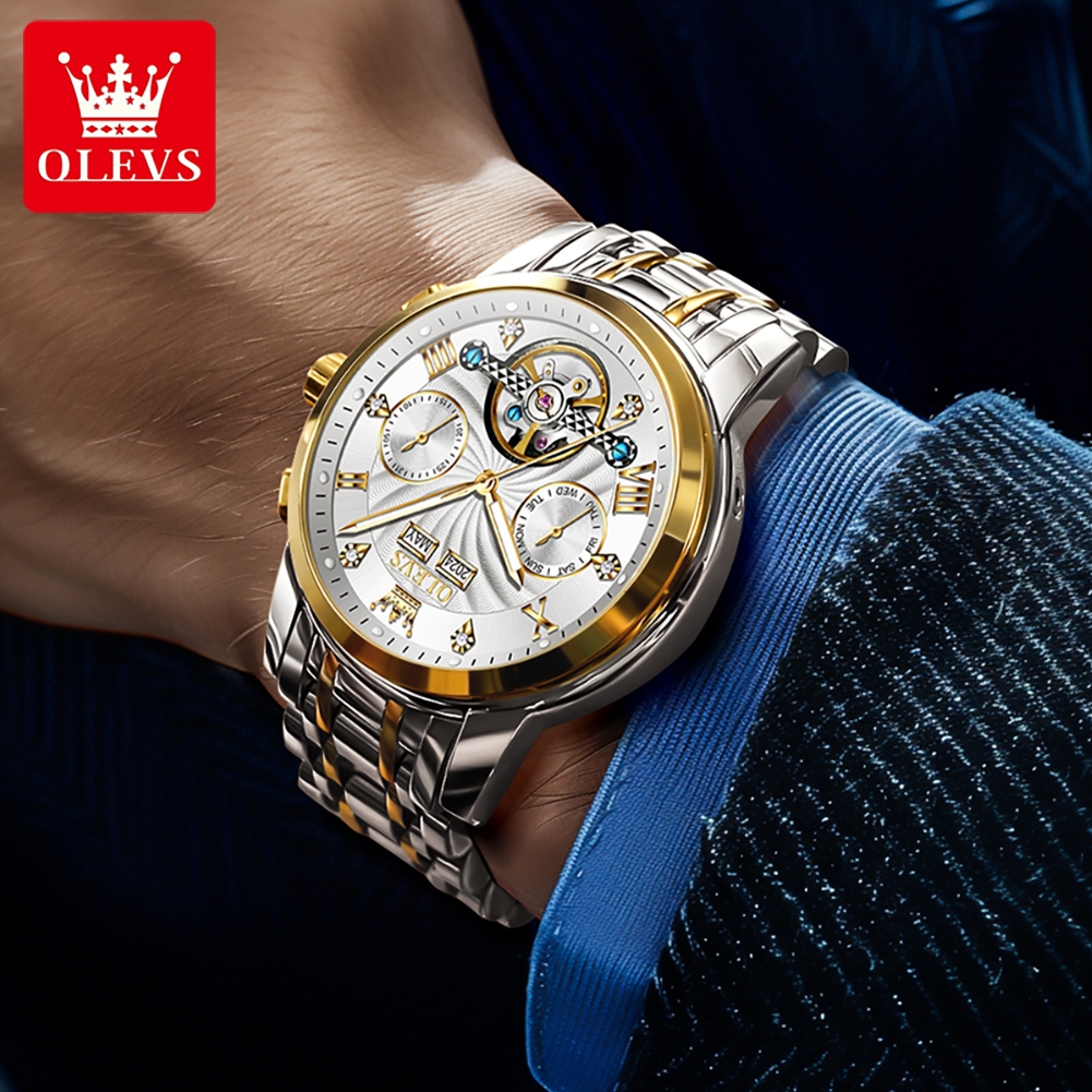 OLEVS 7088 Original Luxury Bra - Chronograph Flyback Watch reseña y precio
