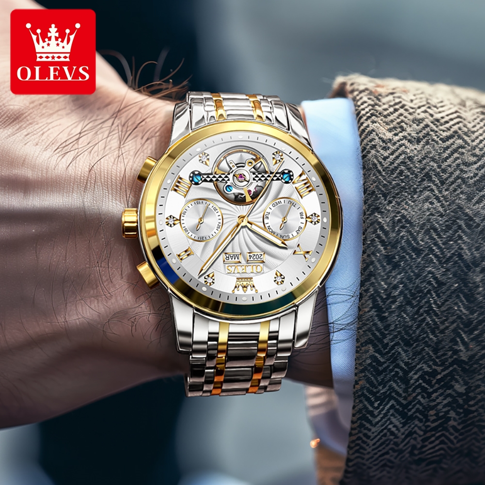 OLEVS 7088 Original Luxury Bra - Chronograph Flyback Watch reseña y precio