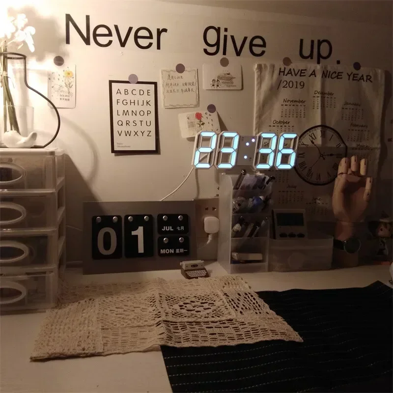 3D LED Digital Clock Wall Deco - Luxury Watch Wall Clock reseña y precio