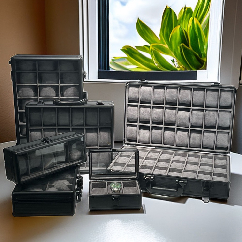 Green Aluminum Watch Box, Men  - Luxury Watch Holder For Men reseña y precio