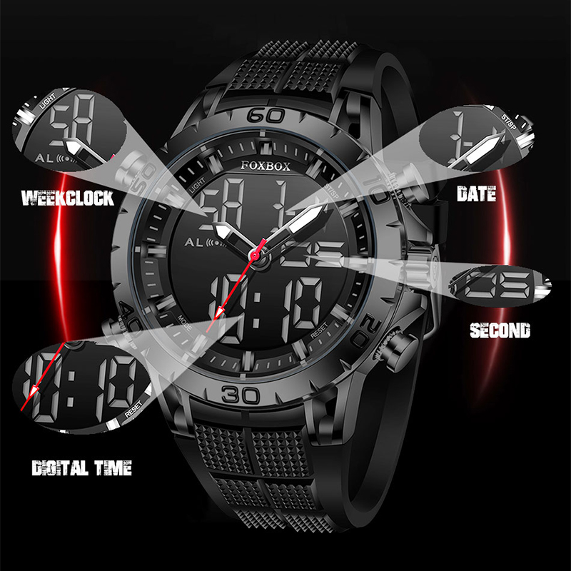FOXBOX Mens Watches Sports Top - Luxury Watch Exhibition reseña y precio