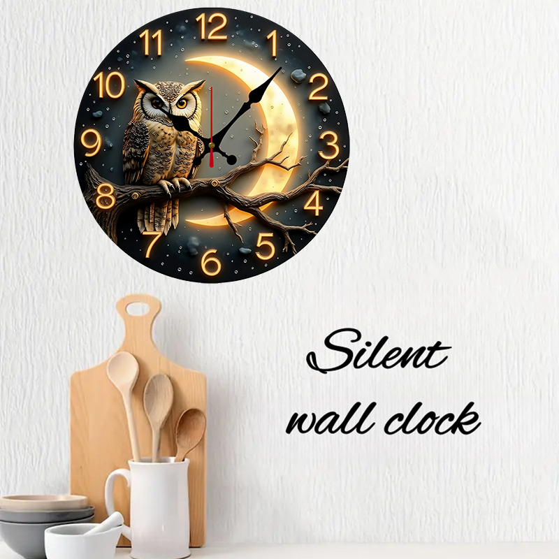 Moonlight Night Wooden Round S - Luxury Watch Wall Clock reseña y precio
